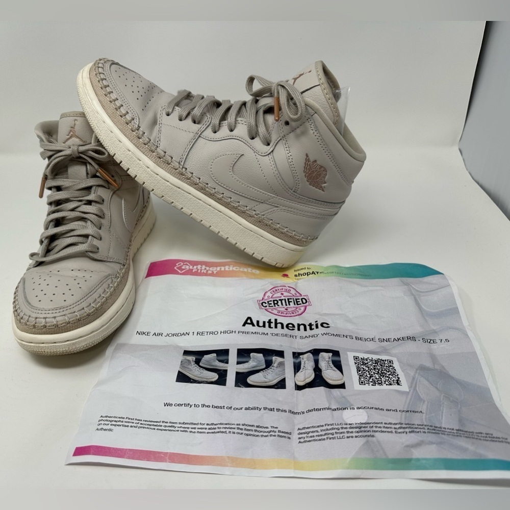Jordan 1 Retro‎ High Premium Desert Sand Women's Size 7.5